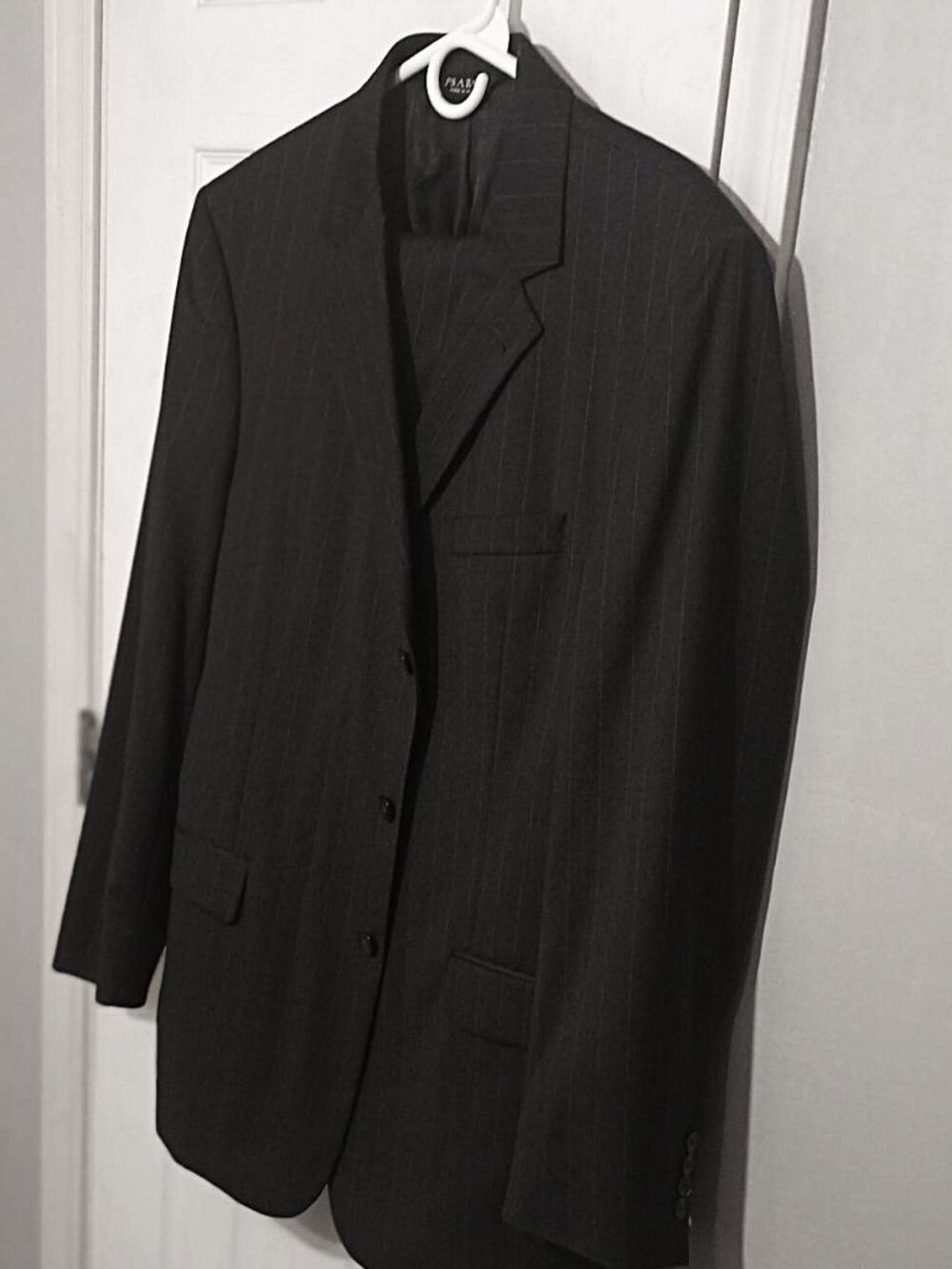 Joseph A. Banks Gray Pinstripe 2 Piece Suit  43L